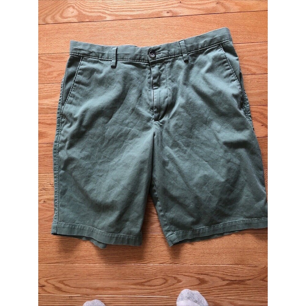 Banana Republic Emerson Shorts Men's 34‎ Green Exc. Cond. Cotton Chino
